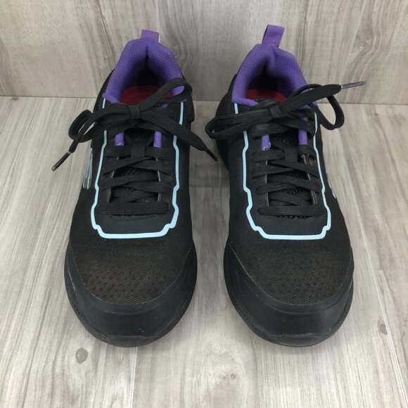 Skecher Composite Toe Work Shoes Womens 7 Black Lace Up Slip Resistant Shoes - Picture 5 of 11